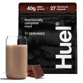 Huel Black Edition front packaging showing product identity and convenience