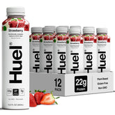 Huel bottle front view showing branding and ready-to-drink convenience