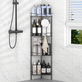 HuggieGems front view corner caddy showing organized shelves and easy access
