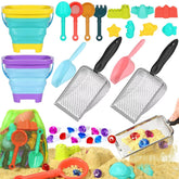 HUITEM front packaging showing full 19-piece beach set and benefits