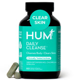 HUM Daily Cleanse front packaging showing bottle and brand for clear skin support