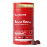 HumanN SuperBeets front bottle showing label and gummies for easy heart-support