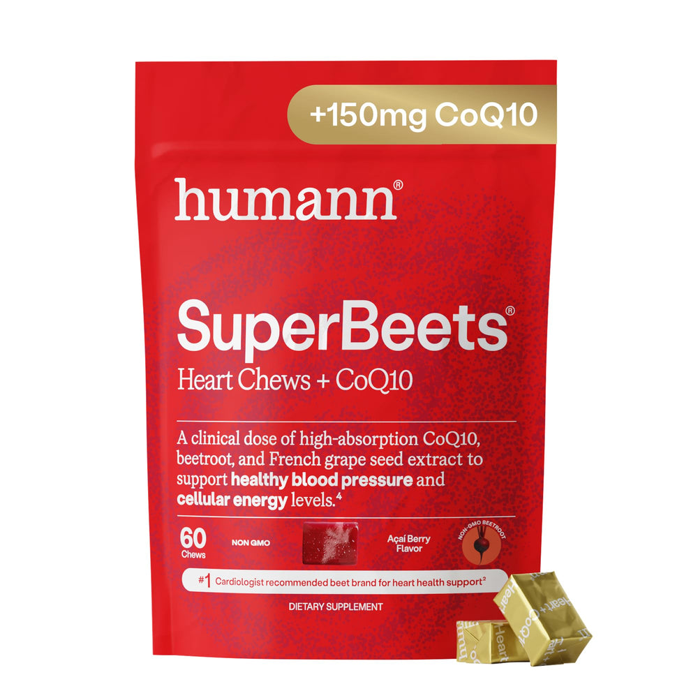 HumanN front packaging showing product benefits and count for heart wellness