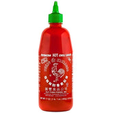 HUY FONG FOODS bottle front view showing rooster logo and 17 oz size benefit visibility
