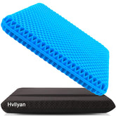 Hvllyan front view gel seat cushion showing roomy shape and comfort