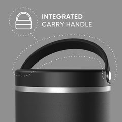 Hydrapeak folding handle held for comfortable transport and secure carry benefit