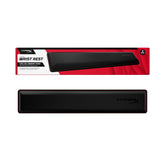 HyperX wrist rest front view showing sleek black ergonomic support and comfort