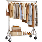 HYSEYY front view of full clothes rack showing sturdy build and storage benefit