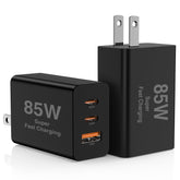 Hzevn front view of dual USB‑C and USB‑A cube charger, fast multi‑device charging