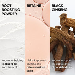 I DEW CARE applying powder to roots for instant oil absorption benefit