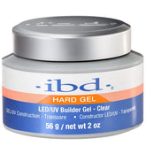 IBD jar front view showing clear builder gel for professional strength