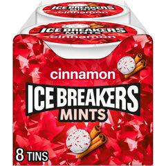 Ice Breakers front packaging showing tin and brand for convenient freshness