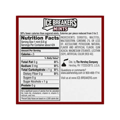 Ice Breakers open tin top view displaying mints and easy dispensing benefit