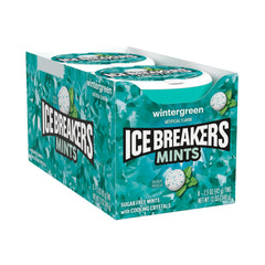 Ice Breakers open tins dispensing mints for easy single-handed access benefit