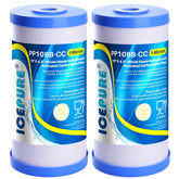 ICEPURE two-pack front view showing filters and benefits for whole-house water