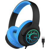 iClever headphones front view showing lightweight build and kid-friendly design