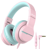 iClever HS19 front view showing bright design and kid-friendly build for safe listening