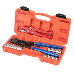 iCRIMP kit open showing tools and clamps for quick on-site work