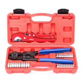 iCRIMP kit front view showing tools and clamps for fast installations