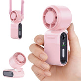 iFunSky mini front view showing compact pink fan and strong airflow