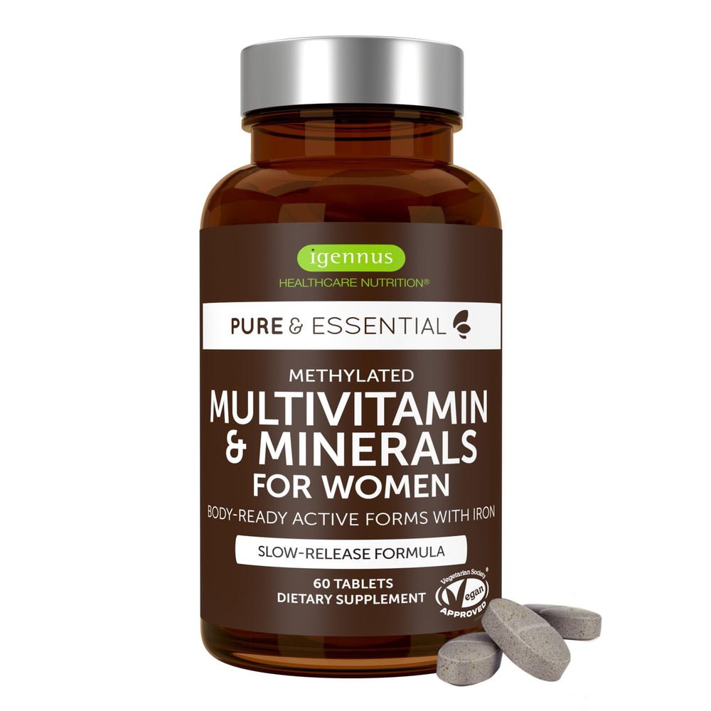 Igennus front packaging showing high potency multivitamin benefits