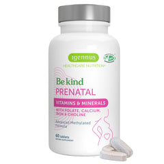 Igennus Healthcare Nutrition front packaging showing prenatal multivitamin benefits