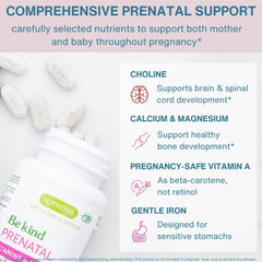 Igennus Healthcare Nutrition label nutrient panel highlighting methylfolate and choline
