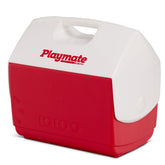 Igloo Playmate front view showing red cooler and easy-access lid benefit