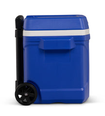 Igloo wheels and base designed for smooth rolling over outdoor surfaces