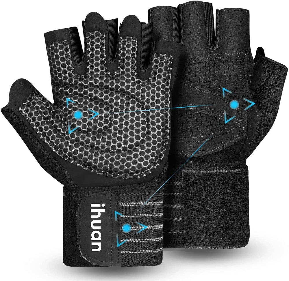 ihuan gloves front view showing full-palm protection and durable grip benefit