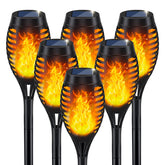 IkeeRuic front view torch light showing warm flickering flame and curb appeal