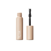 ILIA compact mascara tube front packaging shows brand and shade benefits