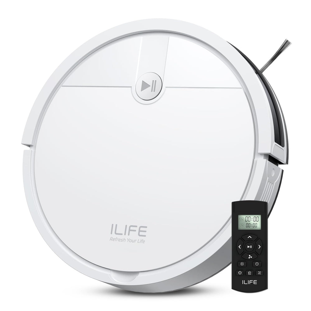 ILIFE V2 front view white showing clean design and compact footprint benefit