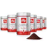 illy front packaging showing tin and logo, ensures brand-recognizable freshness