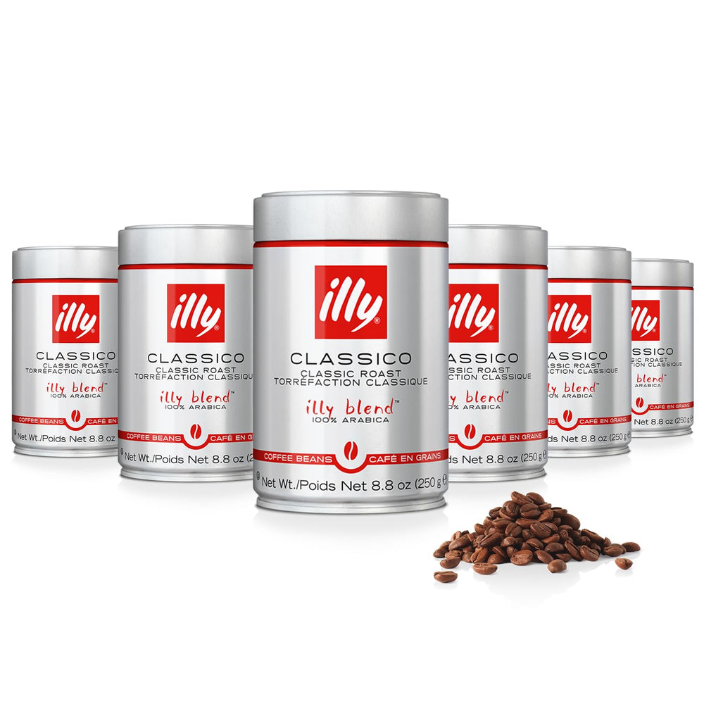 illy front packaging showing six 8.8oz cans for consistent freshness