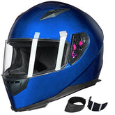 ILM helmet front view in blue showing full-face protection and stylish finish