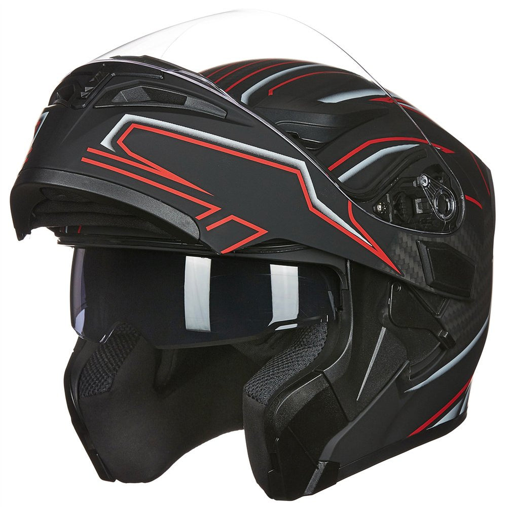 ILM Model 902 front view showing DOT-certified shell and clear visor for road safety