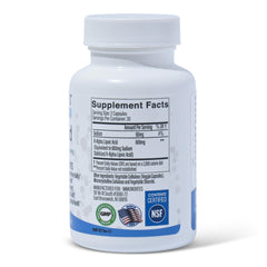 IMMUNOVITES label close-up highlighting stabilized Na R-ALA claim and ingredient transparency