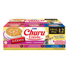 INABA front view of 3 oz can showing label and variety, appetizing presentation benefit