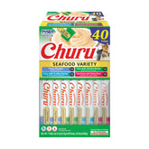 INABA Churu front box showing 40 tubes and variety pack benefits
