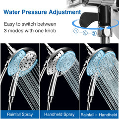 INAVAMZ stainless steel hose and 360-degree rotatable end for tangle-free use