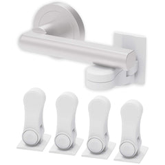 Inaya front packaging showing four lever door locks and quick install benefits