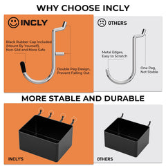 INCLY plastic bins detail showing durable high-density construction