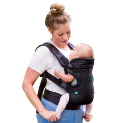Infantino front view of carrier showing secure fit and hands-free convenience