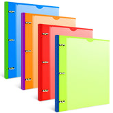 INFUN front view of four colored binders showing colors and compact storage benefit