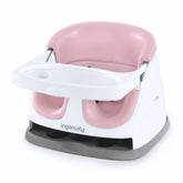 Ingenuity booster front view showing Peony color and compact design benefit