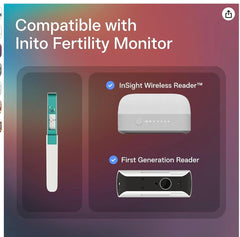 Inito monitor attached to phone with strip inserted demonstrating quick app reading