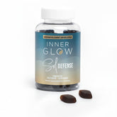Inner Glow product front bottle showing nutrition and travel benefit