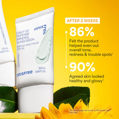 innisfree before and after redness reduction showing even tone