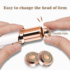 innobeaut closeup dual ring blade highlighting gentle wider contact for smooth trim